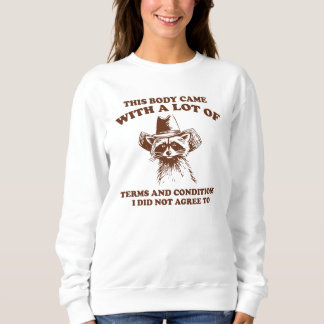Moletom Cowboy Raccoon Sarcastic Quote Graphic