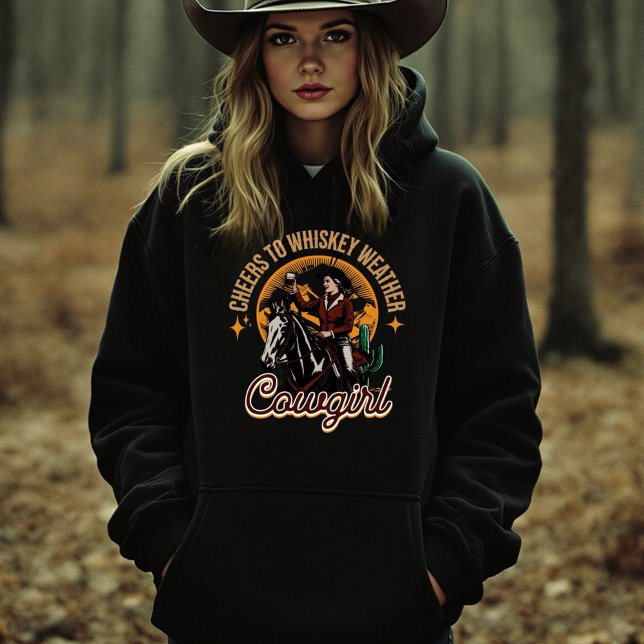 Moletom Cowgirl (Send a little western charm this holiday season with our Cowgirl Merry Christmas Hoodie!)