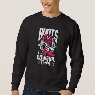 Moletom Cowgirl Boots Bling É uma coisa de vaqueira