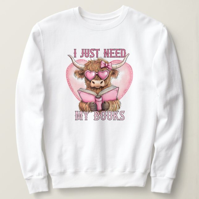 Moletom Cowgirl Highland Dia de os namorados de amante de  (Frente do Design)