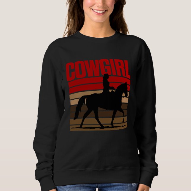 Moletom Cowgirl Rodeo Horse Country Graphic for Women and  (Frente)