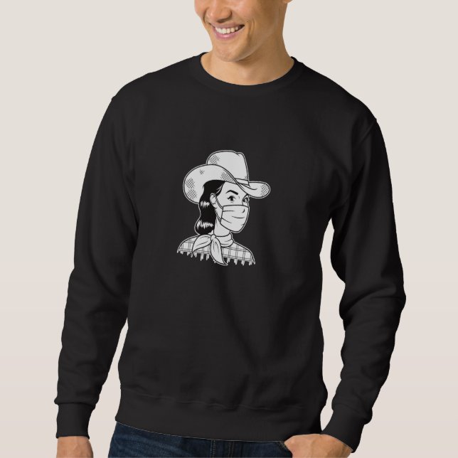 Moletom Cowgirl with Face Mask Vintage Western (Frente)