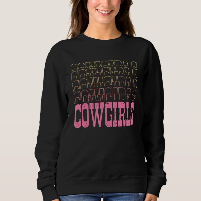 Moletom Cowgirls Pink Western Cowgirls Rodeo (Frente)