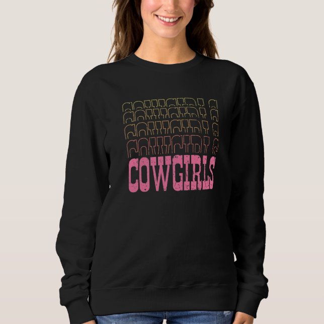 Moletom Cowgirls Pink Western Cowgirls Rodeo Premium (Frente)