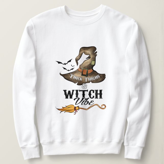 Moletom Coxas grossas e vibrações das bruxas (Frente do Design)