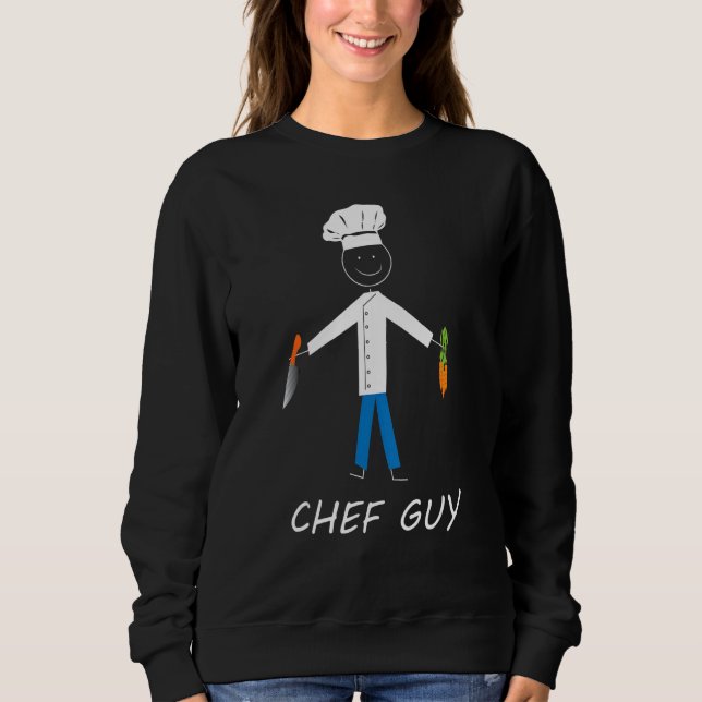 Moletom Cozinha do Chef Guy Restaurante Assador Cozinhando (Frente)