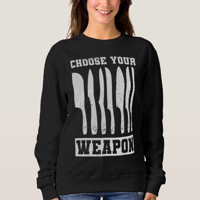 Moletom Cozinhando Chefs Escolham Sua Arma Sous Chefs Cozi (Frente)