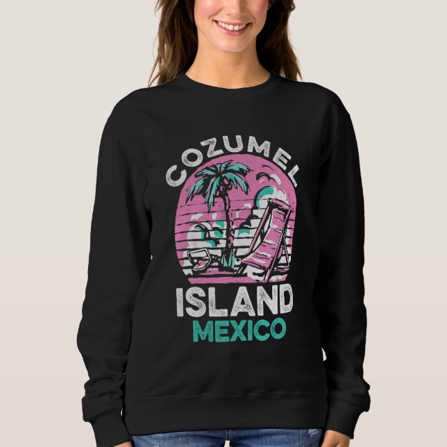 Moletom Cozumel Mexico Beaches Retro Cool Distressed Graph (Frente)