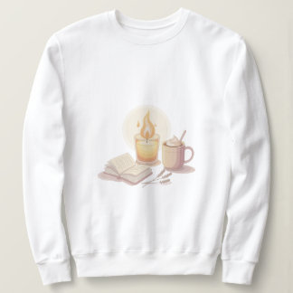 Moletom Cozy Candle and Hot Chocolate Illustration