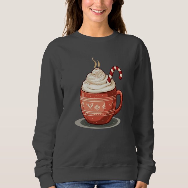 Moletom Cozy Christmas Coffee Illustration (Frente)