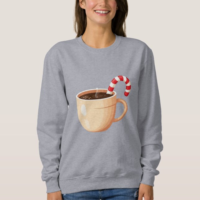 Moletom Cozy Christmas Coffee Mug Illustration  (Frente)