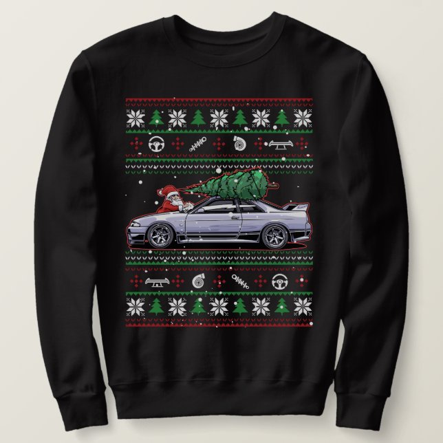 Moletom Cozy Christmas Nissan Skyline R33 GT-R (Frente do Design)