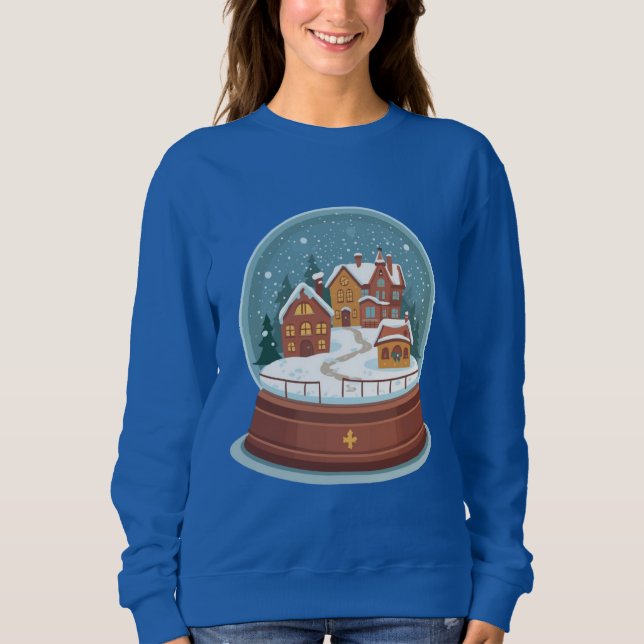 Moletom Cozy Christmas Snow Globe Illustration –  (Frente)