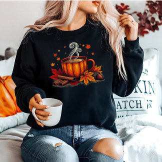 Moletom Cozy Queda Café Pumpkin Spice Autumn Vibes