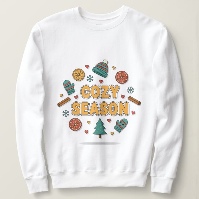 Moletom Cozy Season Holiday Elements – Style B (Frente do Design)