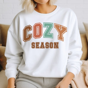 Moletom Cozy Season Trendy Fall Varsity Sweatshirt