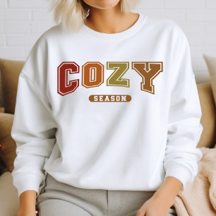 Moletom Cozy Season Trendy Fall Varsity Sweatshirt