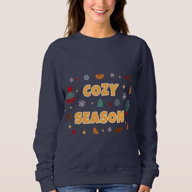 Moletom Cozy Season Winter Icons – Style A (Frente)