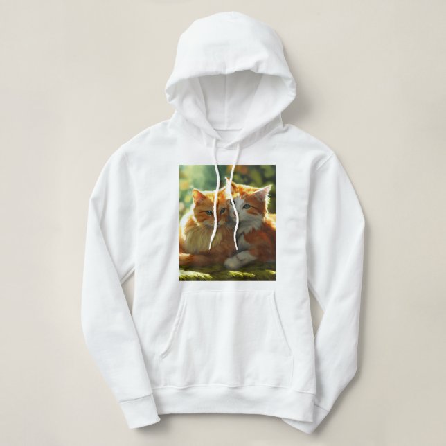 Moletom Cozy Whimsic Cats Hoodie Design (Frente do Design)