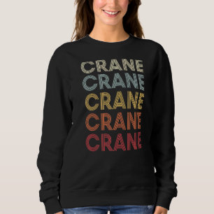 Moletom Crane Texas Crane Tx Retro Vintage Text
