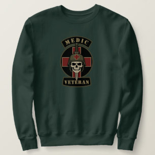 Moletom Cráneo Táctico de Veterano de Médico de Combate