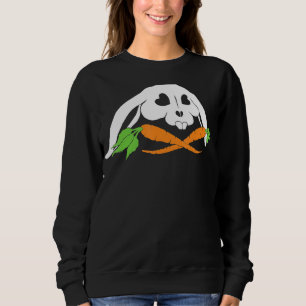 Moletom Crânio Assustador E Crossbones Rabbit Mau Horror C
