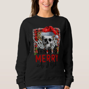Moletom Crânio Com Papai Noel Isto É Tão Feliz Quanto Eu T