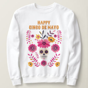Moletom Crânio de Açúcar Flores Mexicanas Felizes Cinco de