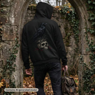 Moletom Crânio de Corvo Gótico & Frasco de Veneno Fantasia