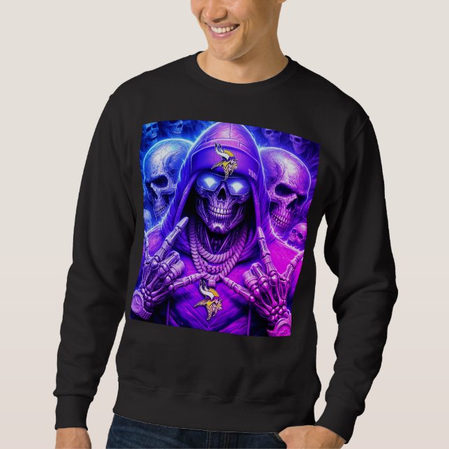 Moletom Crânio de Reis Urbanos com Gráfico de Coroa Dourad (Frente)