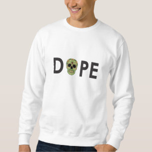 Moletom Crânio decorativo branco Crewneck
