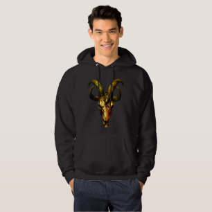 Moletom Cranio Dourado de Chifres - Arte Obscura