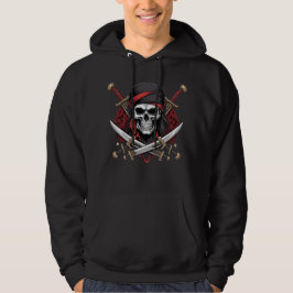 Moletom Crânio e Crossbones Hoodie: Aventura Pirata
