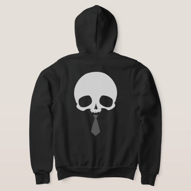 Moletom Crânio Personalizável com Gravata (Postura das costas)