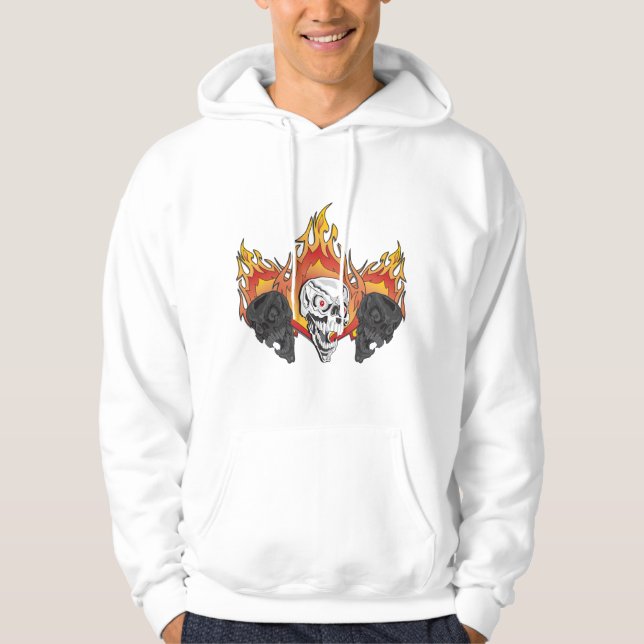 Moletom Crânios flamejantes (Frente)