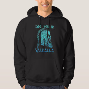 Moletom Cravo Vê Você No Valhalla Caveira Viking