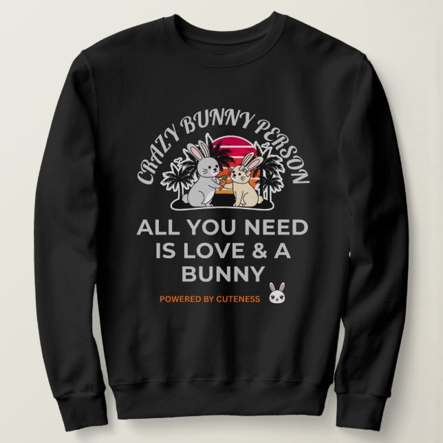 Moletom Crazy Bunny Person (Frente do Design)