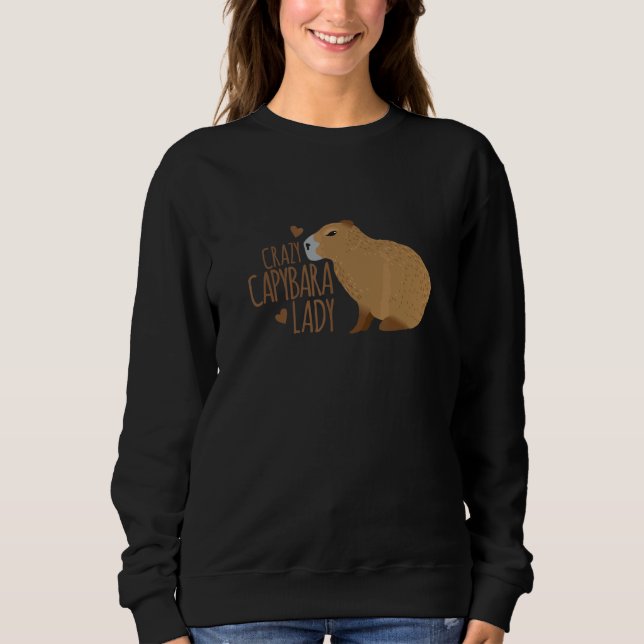 Moletom Crazy Capybara Lady Cute Capybara (Frente)
