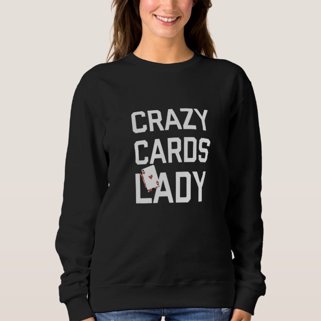 Moletom Crazy Cards Lady  Poker Women Player Casino Games (Frente)