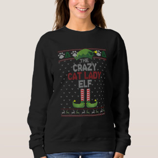 Moletom Crazy Cat Lady Elf Matching Family Group Christmas