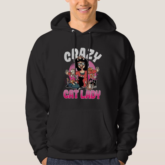 Moletom Crazy Cat Lady Motif  Great Cat Mum Grandma (Frente)
