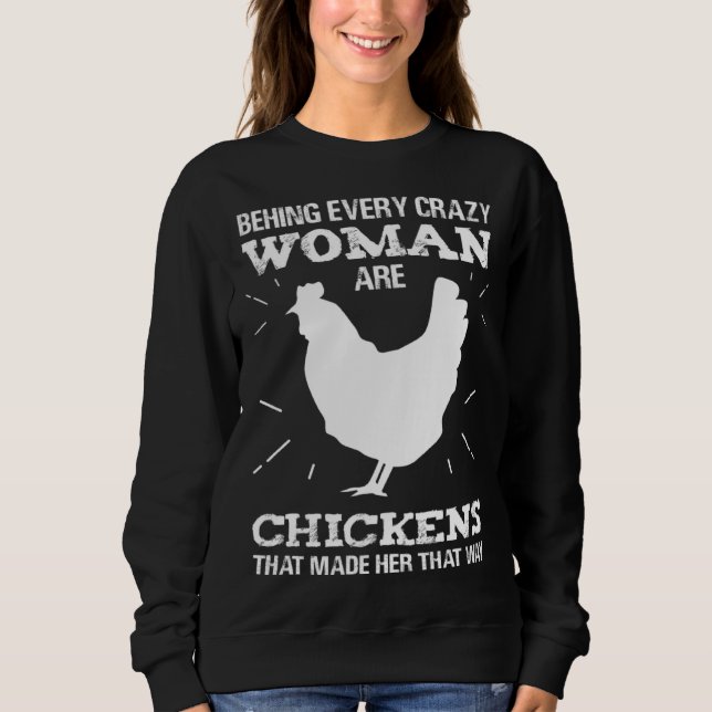 Moletom Crazy chicken for farmers and farmers chicken (Frente)