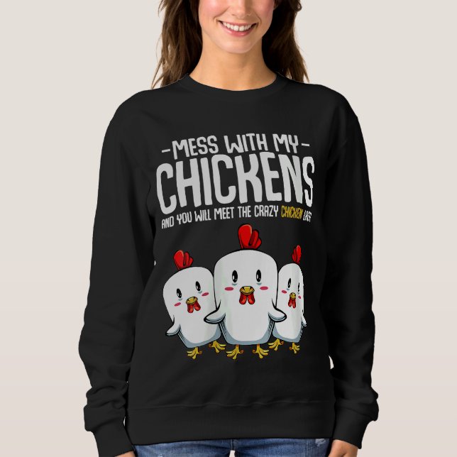 Moletom Crazy Chicken Lady idea (Frente)