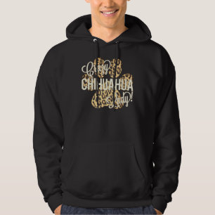 Moletom Crazy Chihuahua Lady Leopard Print Dog Paw Print R