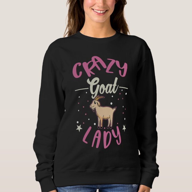 Moletom Crazy Goat lady Goat Farmer Mom Goatherd (Frente)