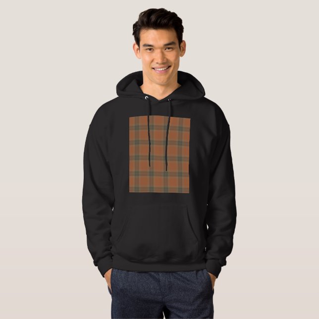 Moletom Cream Tartan Sweatshirt básica com capuz (Frente Completa)