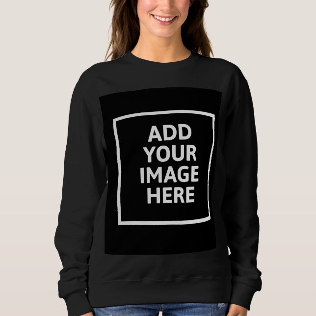 Moletom Create Your Own Image Black Sweatshirt (Frente)