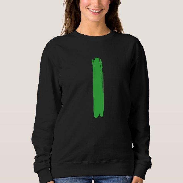 Moletom Creative Bold Green Letter I - Design Alphabet - M (Frente)