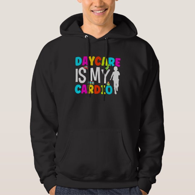 Moletom Creche é meu professor de cardio Provedor de crech (Frente)