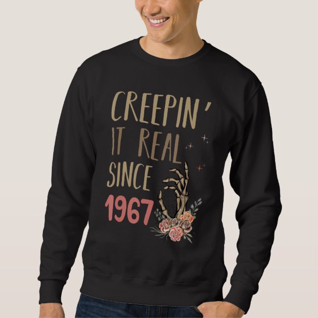Moletom Creepin It Real Since 1967 Spooky Halloween Retro  (Frente)